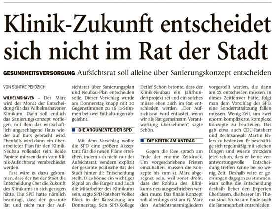 Wilhelmshavener Zeitung vom 15.02.23